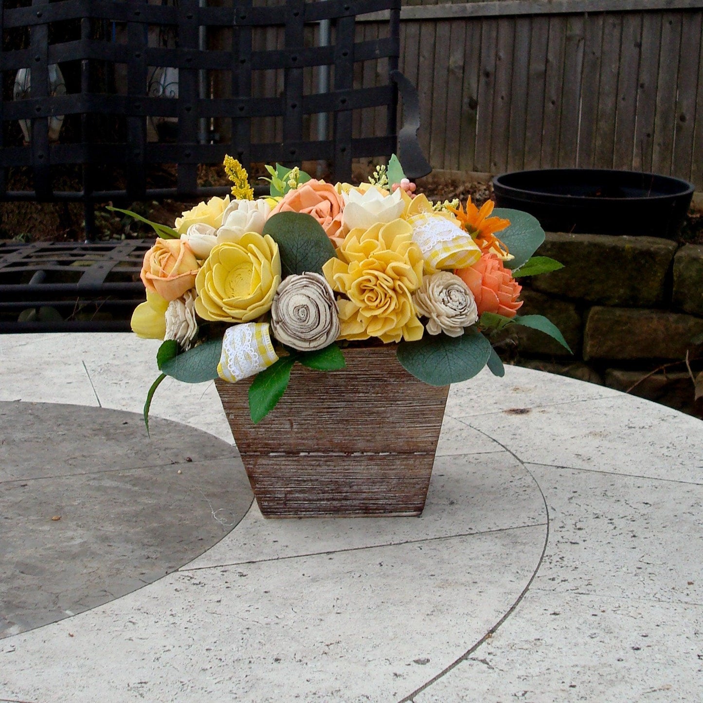 Spring Centerpiece, Yellow Florals, Sola Flower Centerpiece