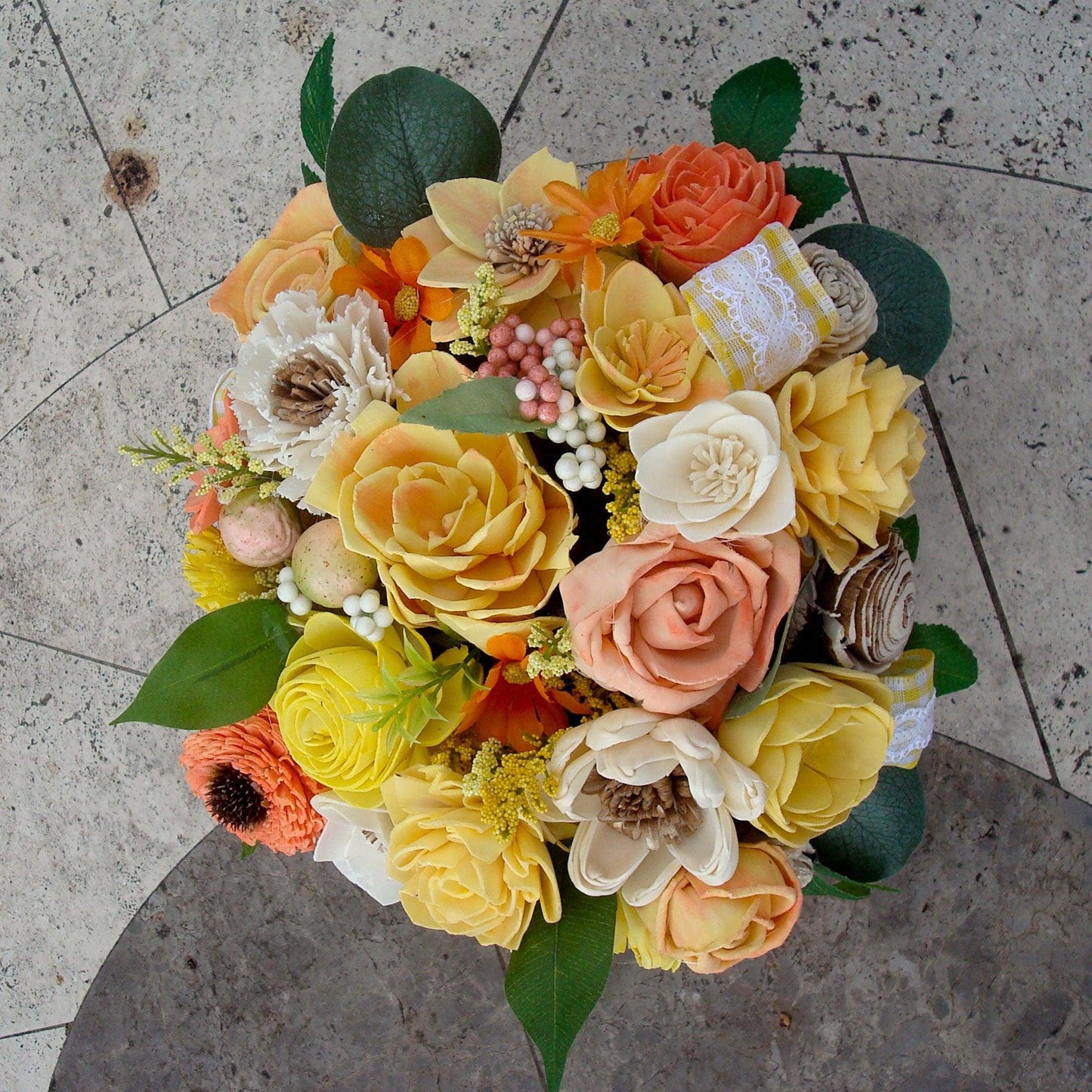 Spring Centerpiece, Yellow Florals, Sola Flower Centerpiece