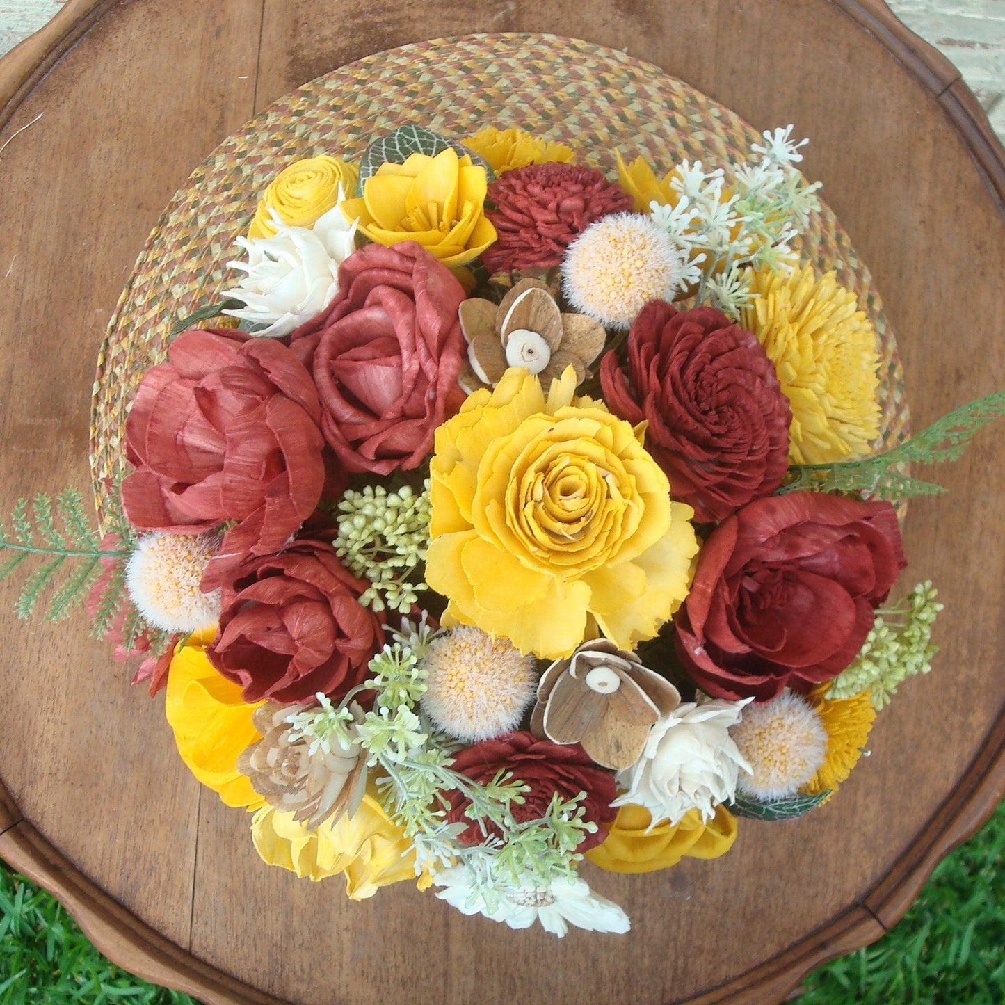 Earthtone wood flower arrangement, Eco-Friendly Flowers , Wood Flowers