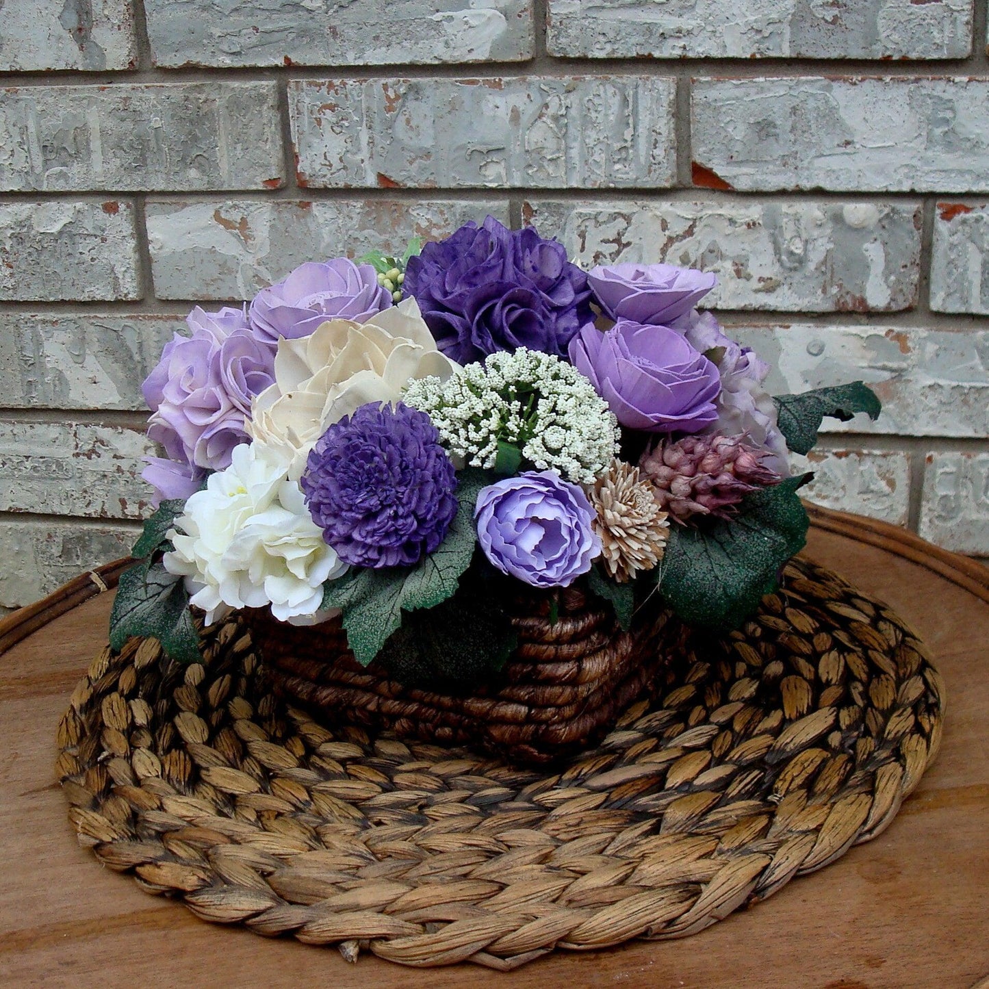 Purple Sola Wood Flowers, Gift for Her, Wood Flowers