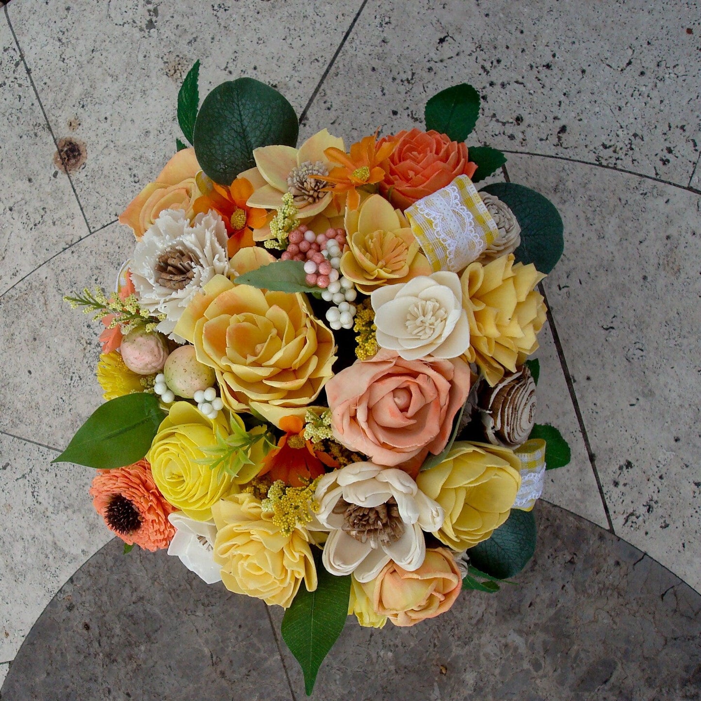 Spring Centerpiece, Yellow Florals, Sola Flower Centerpiece