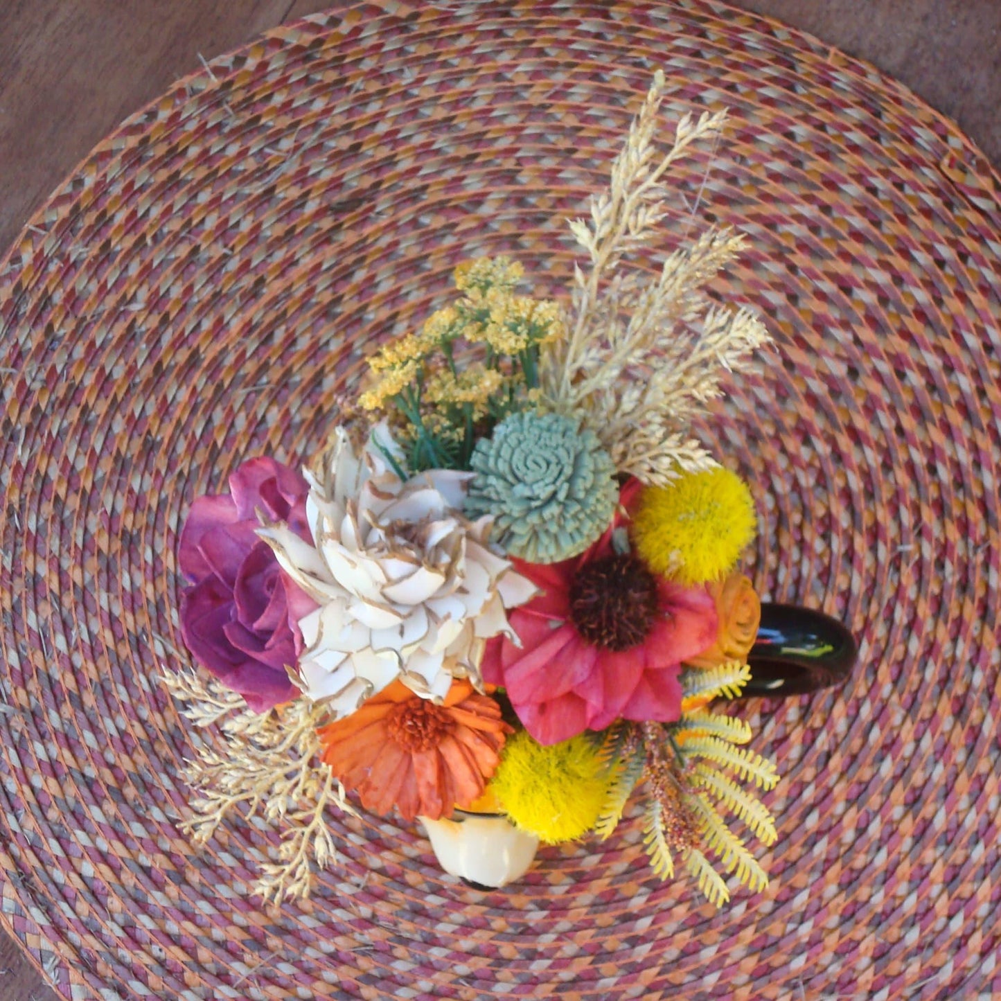 Fall centerpiece, Fall Fox Centerpiece, Novelty Floral, Fall Decor, Sola Wood Flowers, earth tones