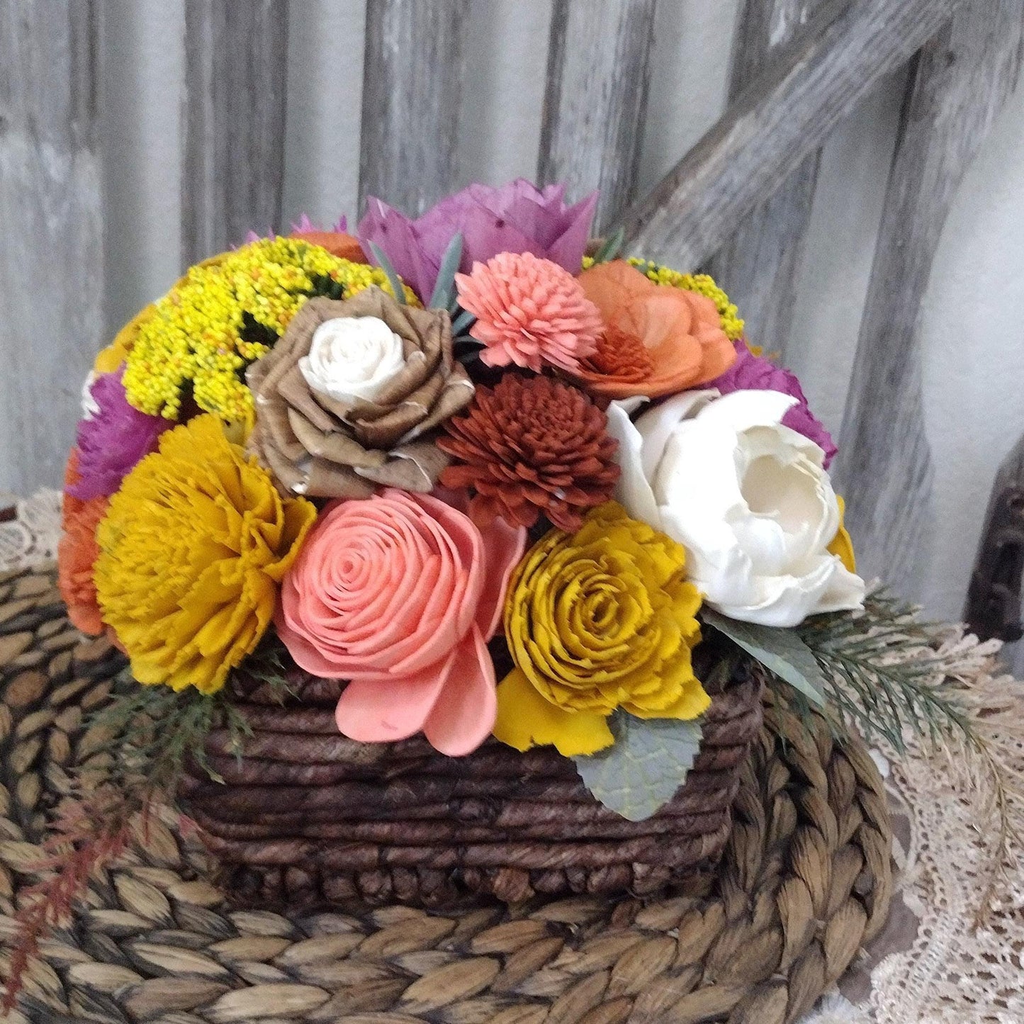 Fall floral Sola flowers, Gift for her, centerpiece