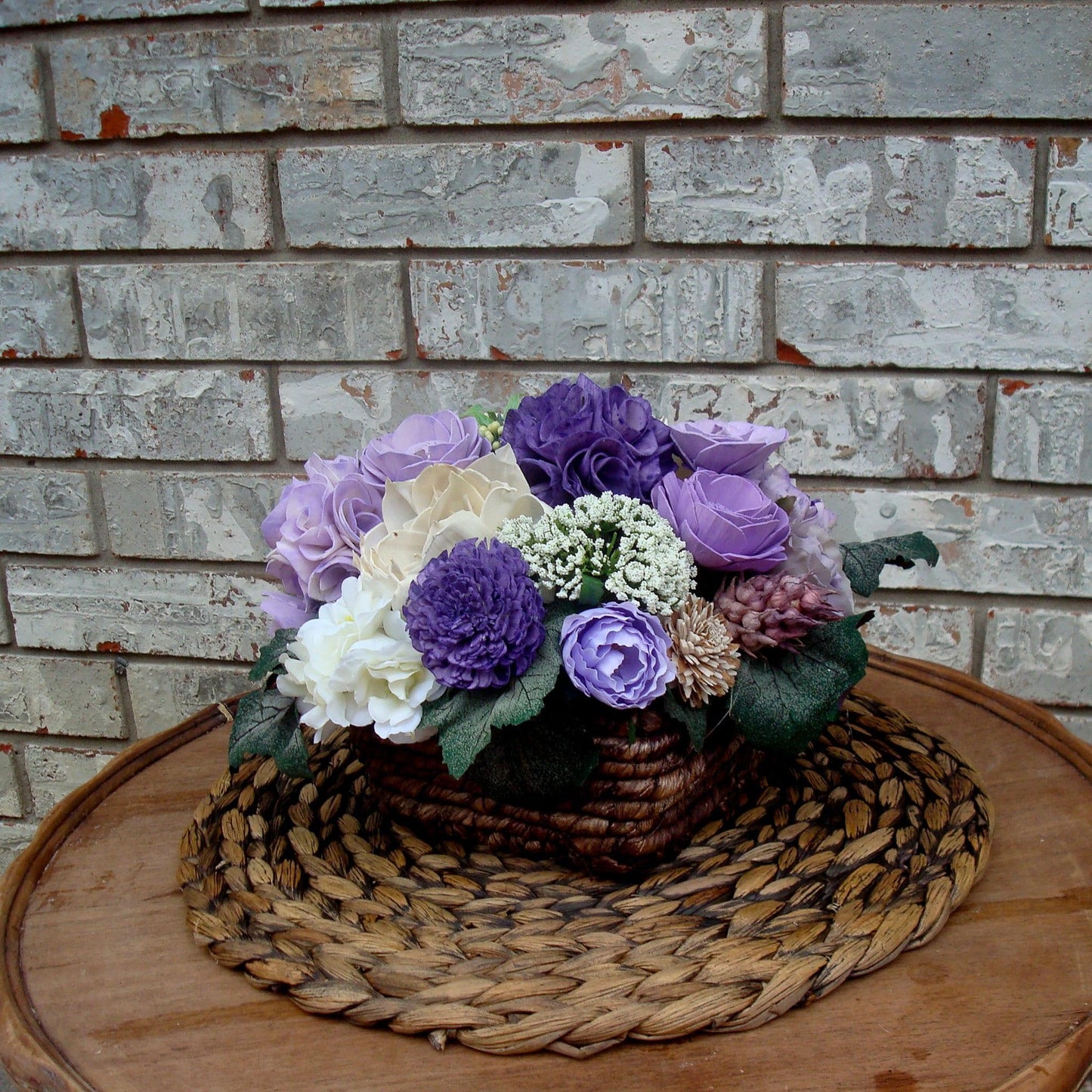 Purple Sola Wood Flowers, Gift for Her, Wood Flowers