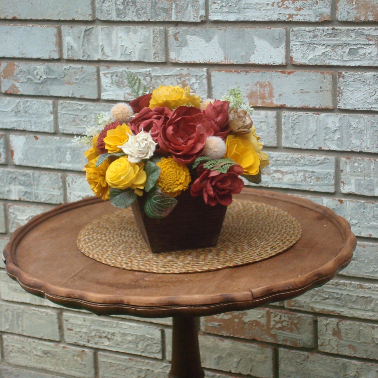 Earthtone wood flower arrangement, Eco-Friendly Flowers , Wood Flowers