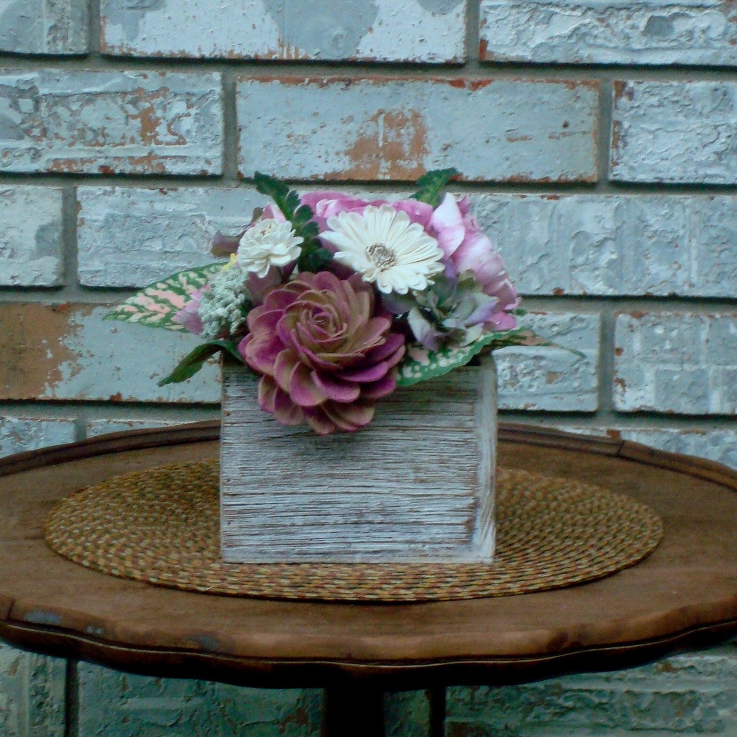 Pinks and Purples Sola Flower Arrangement - Rustic Sola Flowers, Eco-Friendly Arrangement, Farmhouse Decor, Centerpiece