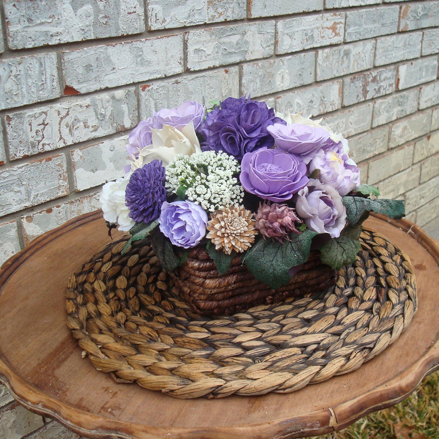 Purple Sola Wood Flowers, Gift for Her, Wood Flowers