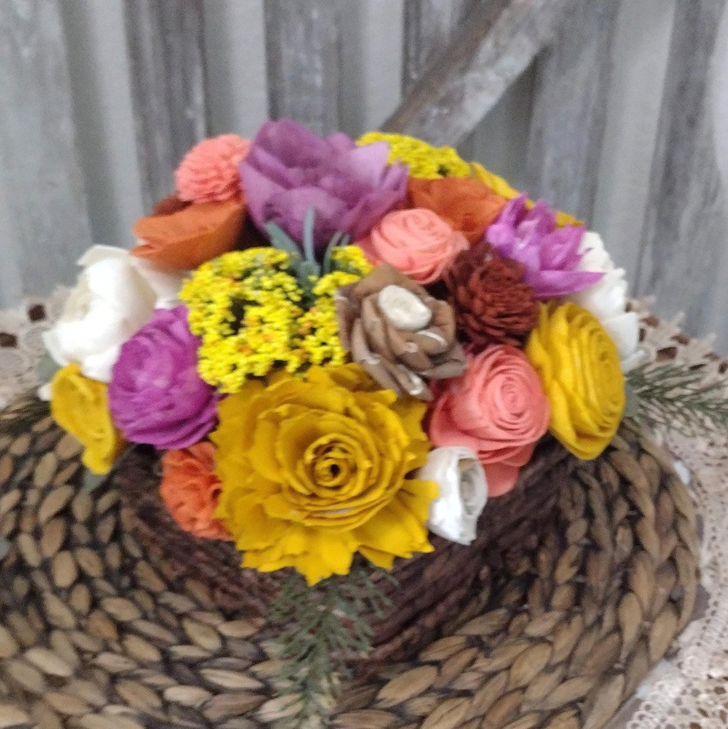 Fall floral Sola flowers, Gift for her, centerpiece