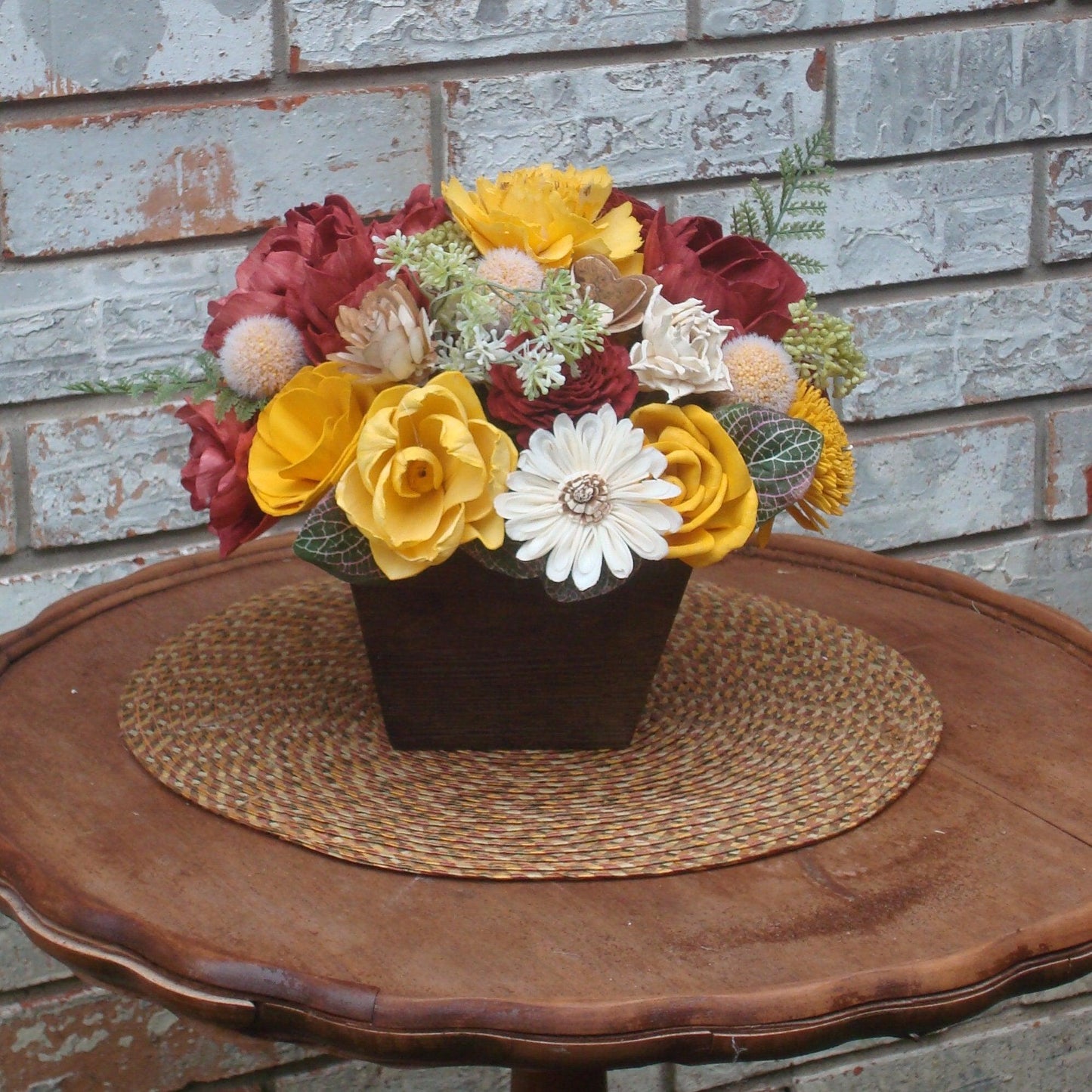 Earthtone wood flower arrangement, Eco-Friendly Flowers , Wood Flowers