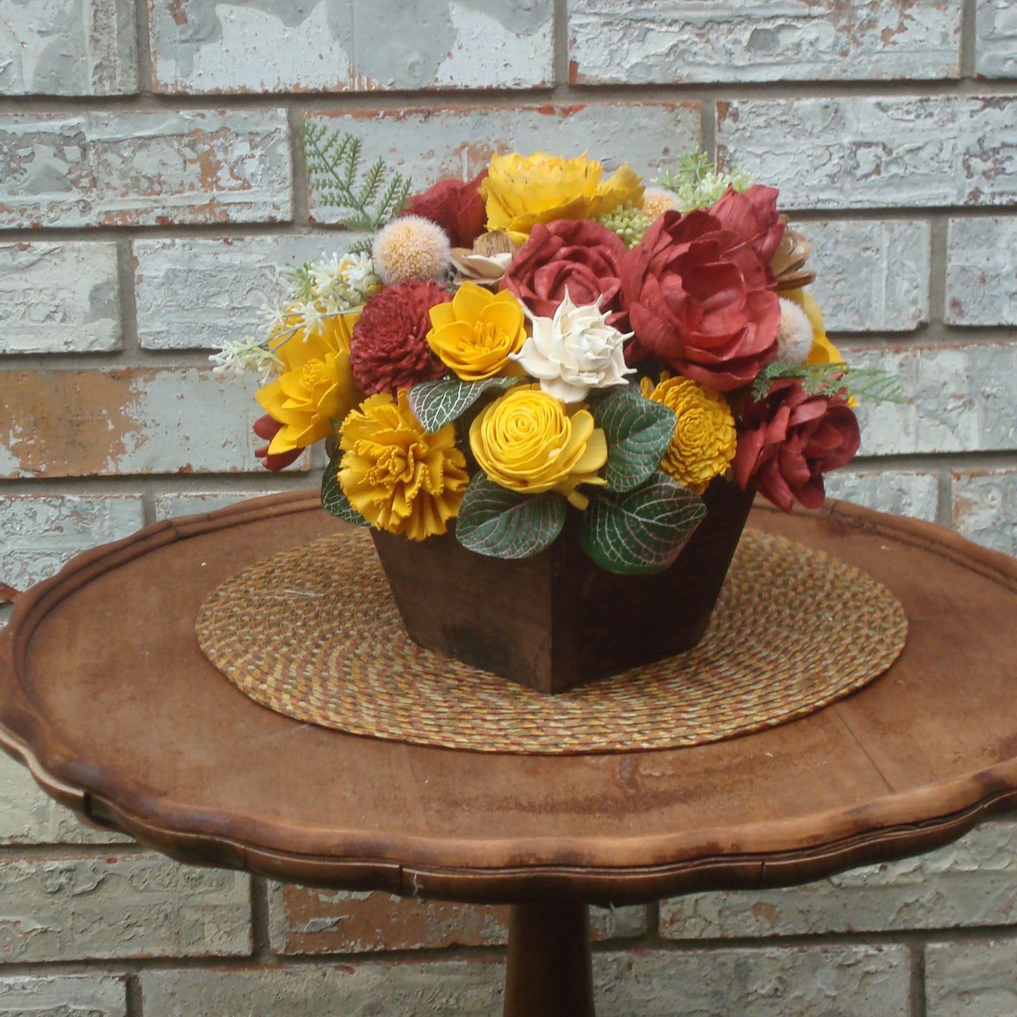 Earthtone wood flower arrangement, Eco-Friendly Flowers , Wood Flowers