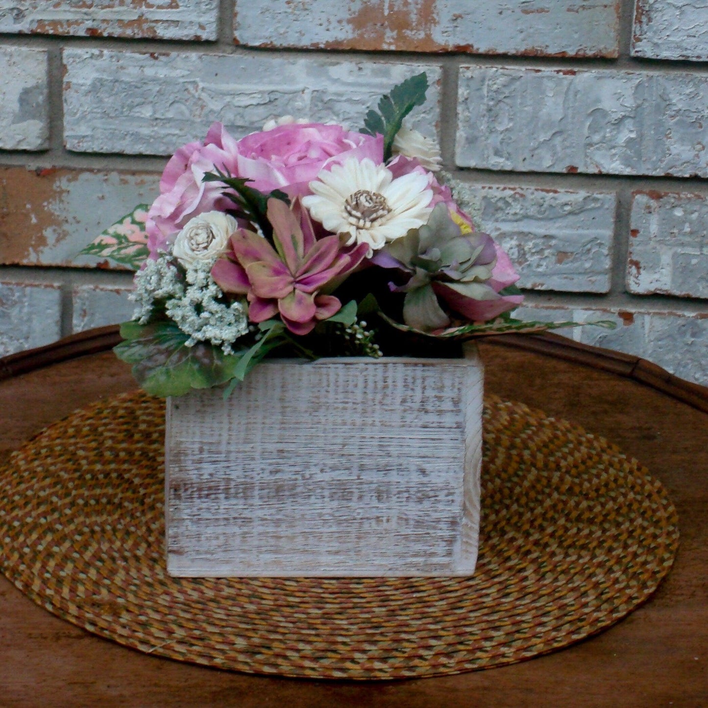 Pinks and Purples Sola Flower Arrangement - Rustic Sola Flowers, Eco-Friendly Arrangement, Farmhouse Decor, Centerpiece