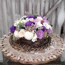 Purple & Lavender Sola Wood Flower Basket