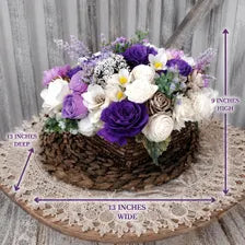 Purple & Lavender Sola Wood Flower Basket